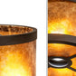 Meyda Lighting Cilindro 10" 3-Light Oil Rubbed Bronze Pendant Light With Amber Mica Shade Glass