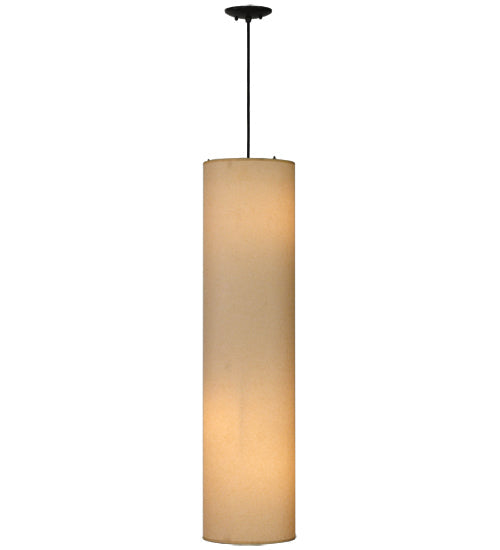 Meyda Lighting Cilindro 10" 3-Light Pendant Light With Beige Shade