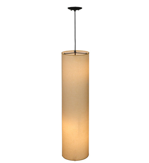 Meyda Lighting Cilindro 10" 3-Light Pendant Light With Beige Shade