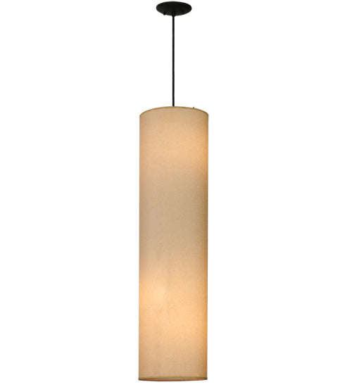 Meyda Lighting Cilindro 10" 3-Light Pendant Light With Beige Shade