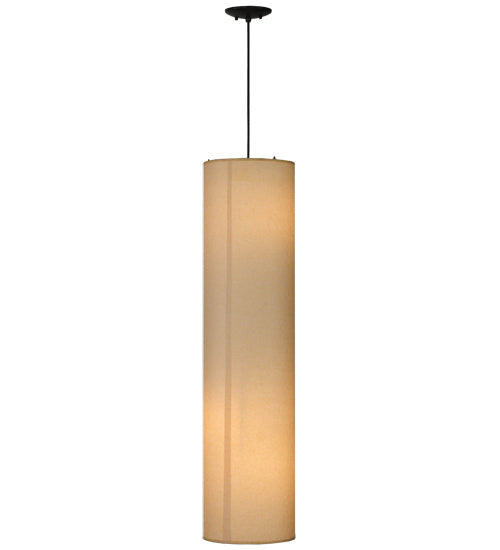 Meyda Lighting Cilindro 10" 3-Light Pendant Light With Beige Shade