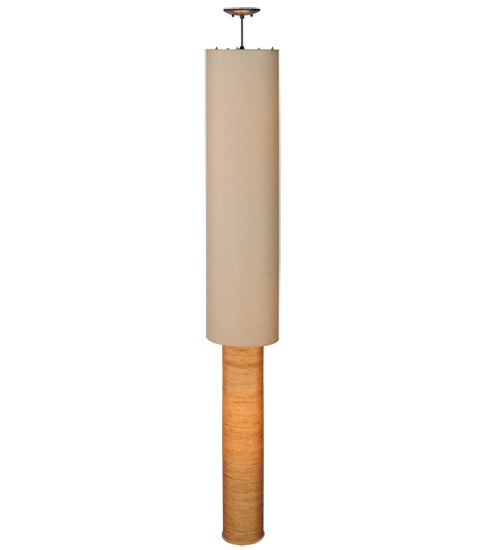 Meyda Lighting Cilindro 10" 4-Light 2-Tier Nickel Pendant Light With Beige Shade