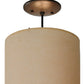 Meyda Lighting Cilindro 10" 4-Light 2-Tier Nickel Pendant Light With Beige Shade