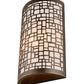 Meyda Lighting Cilindro 10" Antique Brass Deco Wall Sconce With Off White Textrene Shade