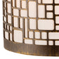 Meyda Lighting Cilindro 10" Antique Brass Deco Wall Sconce With Off White Textrene Shade
