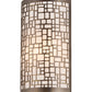 Meyda Lighting Cilindro 10" Antique Brass Deco Wall Sconce With Off White Textrene Shade