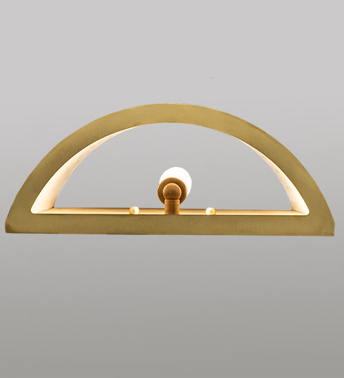 Meyda Lighting Cilindro 10" Brushed Brass Deco Wall Sconce With Off White Textrene Shade