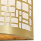 Meyda Lighting Cilindro 10" Brushed Brass Deco Wall Sconce With Off White Textrene Shade