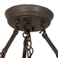 Meyda Lighting Cilindro 10" Gilded Tobacco Tapered Semi-flush Mount Light With Gilded Tobacco Shade Glass