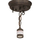 Meyda Lighting Cilindro 10" Gilded Tobacco Tapered Semi-flush Mount Light With Gilded Tobacco Shade Glass