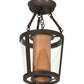 Meyda Lighting Cilindro 10" Gilded Tobacco Tapered Semi-flush Mount Light With Gilded Tobacco Shade Glass