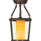 Meyda Lighting Cilindro 10" Gilded Tobacco Tapered Semi-flush Mount Light With Gilded Tobacco Shade Glass