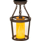 Meyda Lighting Cilindro 10" Gilded Tobacco Tapered Semi-flush Mount Light With Gilded Tobacco Shade Glass