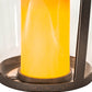 Meyda Lighting Cilindro 10" Gilded Tobacco Tapered Semi-flush Mount Light With Gilded Tobacco Shade Glass