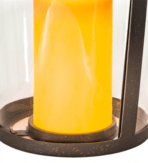 Meyda Lighting Cilindro 10" Gilded Tobacco Tapered Semi-flush Mount Light With Gilded Tobacco Shade Glass