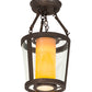 Meyda Lighting Cilindro 10" Gilded Tobacco Tapered Semi-flush Mount Light With Gilded Tobacco Shade Glass