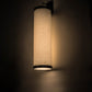 Meyda Lighting Cilindro 10" Gunmetal Hanging Wall Sconce With Off White Textrene Shade