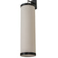 Meyda Lighting Cilindro 10" Gunmetal Hanging Wall Sconce With Off White Textrene Shade
