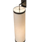 Meyda Lighting Cilindro 10" Gunmetal Hanging Wall Sconce With Off White Textrene Shade