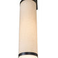 Meyda Lighting Cilindro 10" Gunmetal Hanging Wall Sconce With Off White Textrene Shade