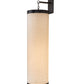 Meyda Lighting Cilindro 10" Gunmetal Hanging Wall Sconce With Off White Textrene Shade