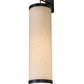 Meyda Lighting Cilindro 10" Gunmetal Hanging Wall Sconce With Off White Textrene Shade