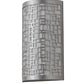 Meyda Lighting Cilindro 10" Nickel Deco Wall Sconce With Off White Textrene Shade