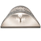 Meyda Lighting Cilindro 10" Nickel Deco Wall Sconce With Off White Textrene Shade
