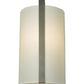 Meyda Lighting Cilindro 10" Nickel Wall Sconce With White Textrene Shade Glass