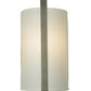 Meyda Lighting Cilindro 10" Nickel Wall Sconce With White Textrene Shade Glass