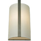 Meyda Lighting Cilindro 10" Nickel Wall Sconce With White Textrene Shade Glass