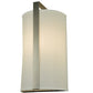 Meyda Lighting Cilindro 10" Nickel Wall Sconce With White Textrene Shade Glass