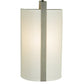 Meyda Lighting Cilindro 10" Nickel Wall Sconce With White Textrene Shade Glass