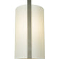 Meyda Lighting Cilindro 10" Nickel Wall Sconce With White Textrene Shade Glass