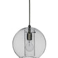 Meyda Lighting Cilindro 10" Silver Bola Mini Pendant Light With Clear Shade Glass