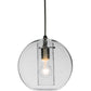 Meyda Lighting Cilindro 10" Silver Bola Mini Pendant Light With Clear Shade Glass