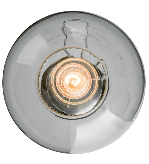 Meyda Lighting Cilindro 10" Silver Bola Mini Pendant Light With Clear Shade Glass