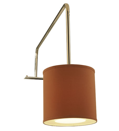 Meyda Lighting Cilindro 10" Stainless Steel Novartis Wall Sconce With Copper Textrene And Contrail Mist Idalight Shade