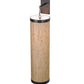 Meyda Lighting Cilindro 10" Timeless Bronze Hanging Wall Sconce With Arrow Root Textrene Shade