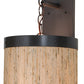 Meyda Lighting Cilindro 10" Timeless Bronze Hanging Wall Sconce With Arrow Root Textrene Shade