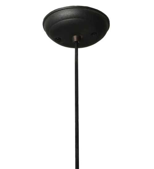 Meyda Lighting Cilindro 10" Timeless Bronze Kiltered Pendant Light With Beige Oil Rubbed Kraft Paper Shade
