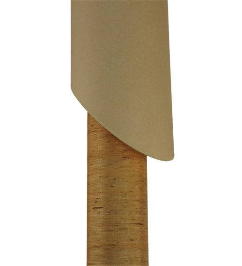 Meyda Lighting Cilindro 10" Timeless Bronze Kiltered Pendant Light With Beige Oil Rubbed Kraft Paper Shade