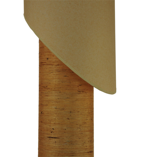 Meyda Lighting Cilindro 10" Timeless Bronze Kiltered Pendant Light With Beige Oil Rubbed Kraft Paper Shade