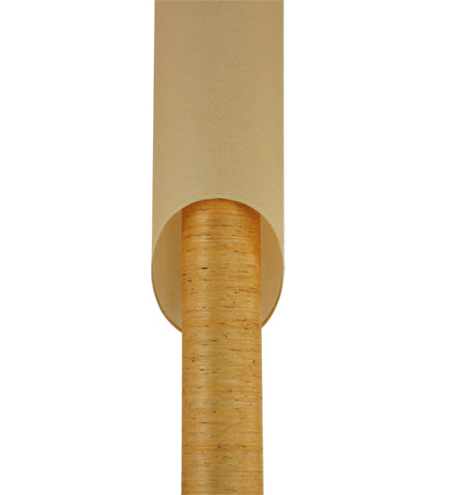 Meyda Lighting Cilindro 10" Timeless Bronze Kiltered Pendant Light With Beige Oil Rubbed Kraft Paper Shade