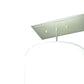 Meyda Lighting Cilindro 103" 5-Light Nickel Linear Pendant Light With White Textrene Shade