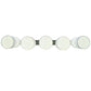 Meyda Lighting Cilindro 103" 5-Light Nickel Linear Pendant Light With White Textrene Shade