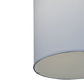 Meyda Lighting Cilindro 103" 5-Light Nickel Linear Pendant Light With White Textrene Shade