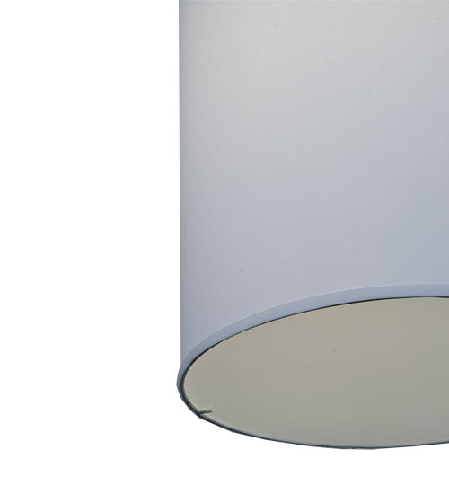 Meyda Lighting Cilindro 103" 5-Light Nickel Linear Pendant Light With White Textrene Shade