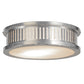 Meyda Lighting Cilindro 11" 2-Light Extreme Chrome Chisolm Passage Flush Mount Light With White Statuario Idalight Shade