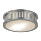 Meyda Lighting Cilindro 11" 2-Light Extreme Chrome Chisolm Passage Flush Mount Light With White Statuario Idalight Shade